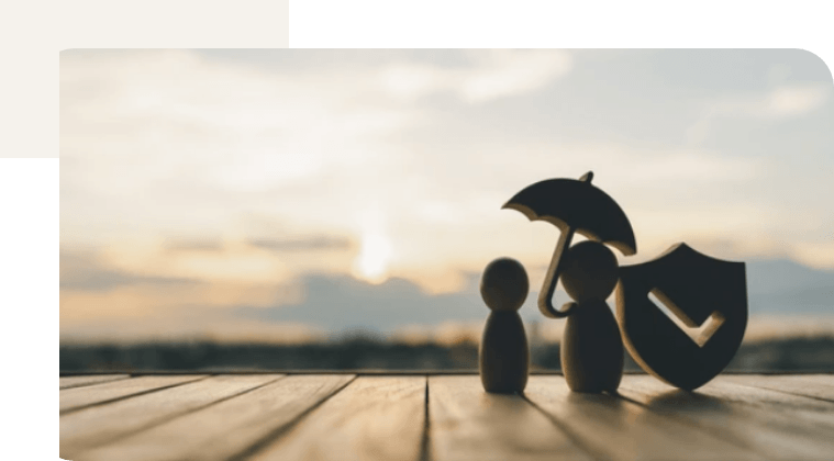 Protection and planning concept at sunrise